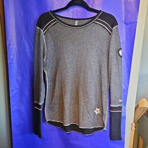 Alp N Rock Charcoal and Black Long Sleeve Women's Top